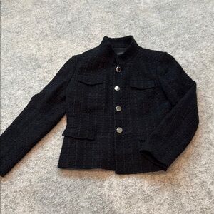 Black Tweed Jacket Ann Taylor